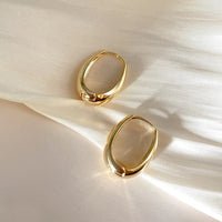 Smooth Chunky Small Hoop Earrings-Rees Jewels-Style 3-ReesJewels