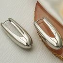 Smooth Chunky Small Hoop Earrings-Rees Jewels-Style 6-ReesJewels