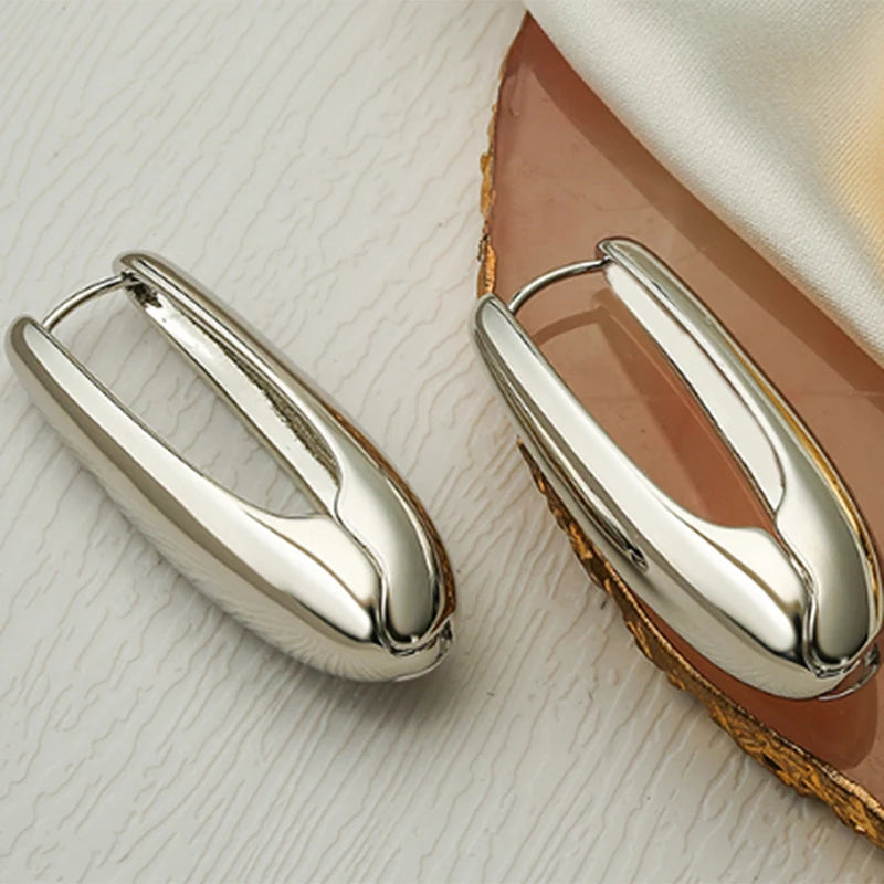 Smooth Chunky Small Hoop Earrings-Rees Jewels-Style 6-ReesJewels