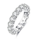 Sophisticated Moissanite Diamond Eternity Band Ring-Rees Jewels-Less Than 4-Silver-ReesJewels