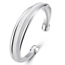 Sophisticated Sterling Silver Smooth Bracelet-ReesJewels-ReesJewels