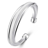 Sophisticated Sterling Silver Smooth Bracelet-ReesJewels-ReesJewels
