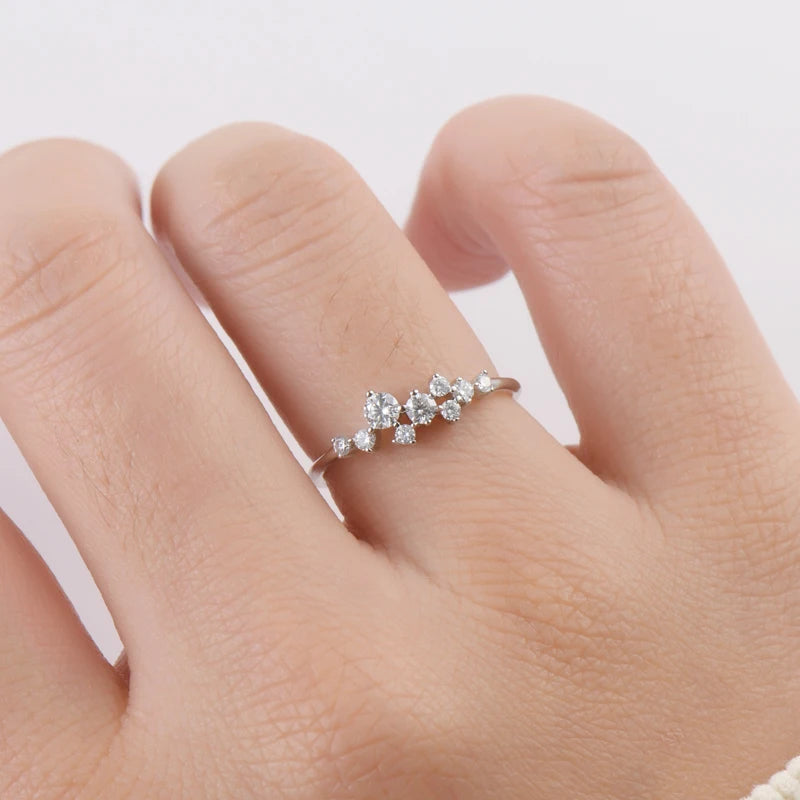 Sparking Delicate Moissanite Diamond Ring-Rees Jewels-ReesJewels