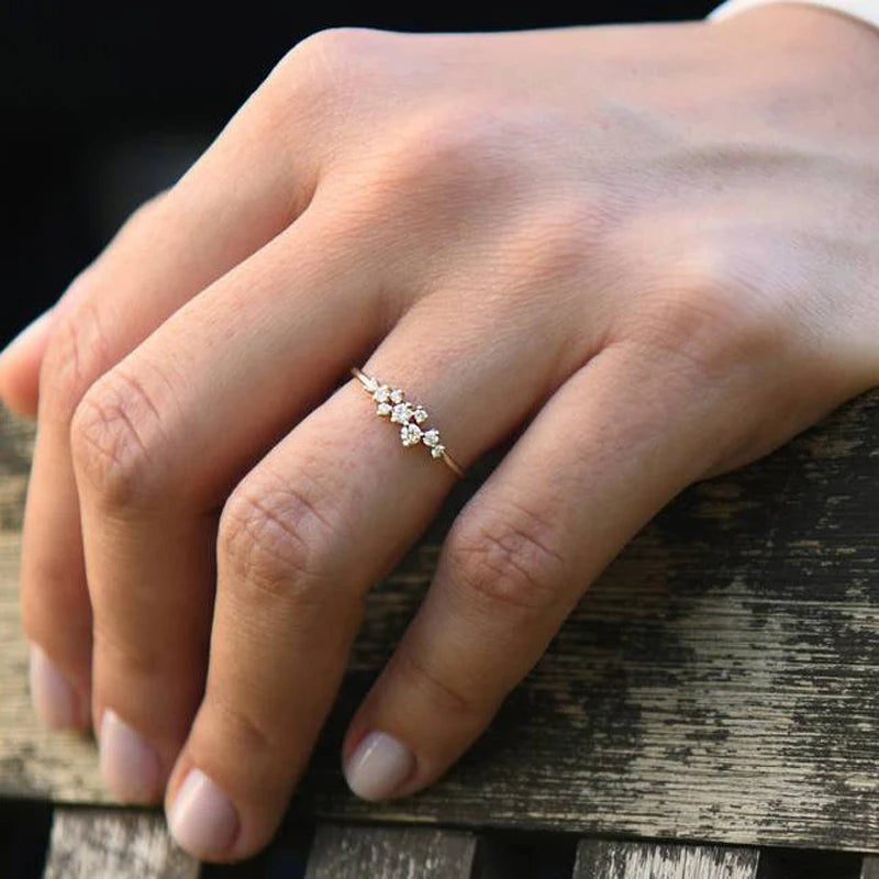 Sparking Delicate Moissanite Diamond Ring-Rees Jewels-ReesJewels