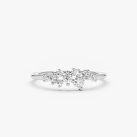 Sparking Delicate Moissanite Diamond Ring-Rees Jewels-White Gold-4-ReesJewels