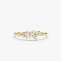 Sparking Delicate Moissanite Diamond Ring-Rees Jewels-Yellow Gold-4-ReesJewels