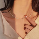 Sparkling Clavicle Chain Choker Necklace-ReesJewels-Silver-ReesJewels