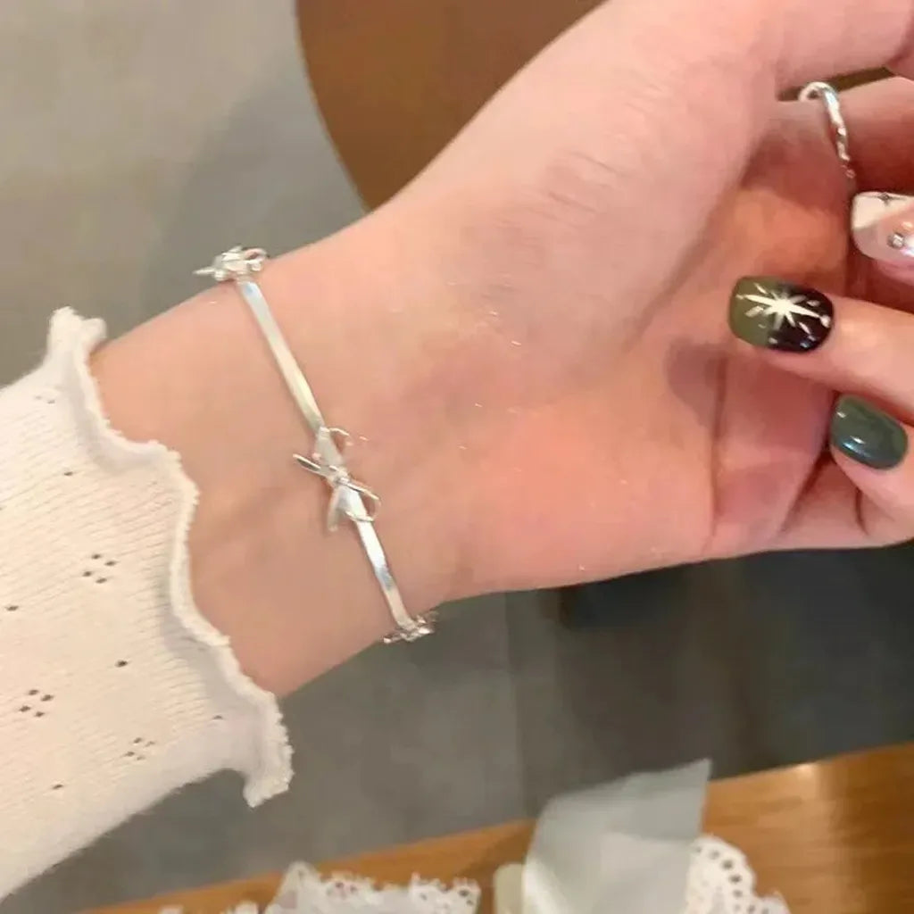 Sparkling Delicate Sweet Bow Bracelet-My Store-ReesJewels