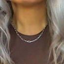 Sparkling Geometric Interlinking Choker Necklace-ReesJewels-ReesJewels