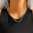 Sparkling Geometric Interlinking Choker Necklace-ReesJewels-ReesJewels