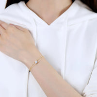 Sparkling Moissanite Diamond Double Chain Bracelet-Rees Jewels-ReesJewels