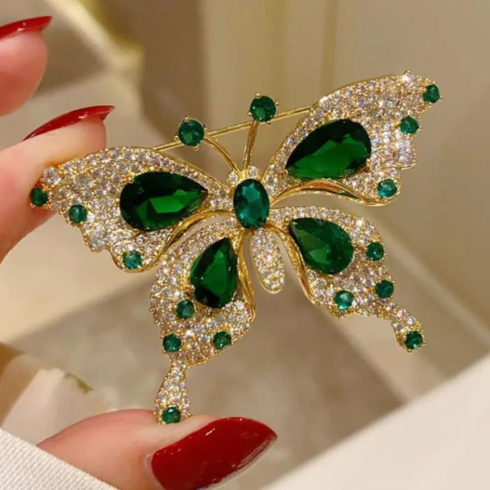 Sparkly Elegant Crystal Butterfly Pin Brooches