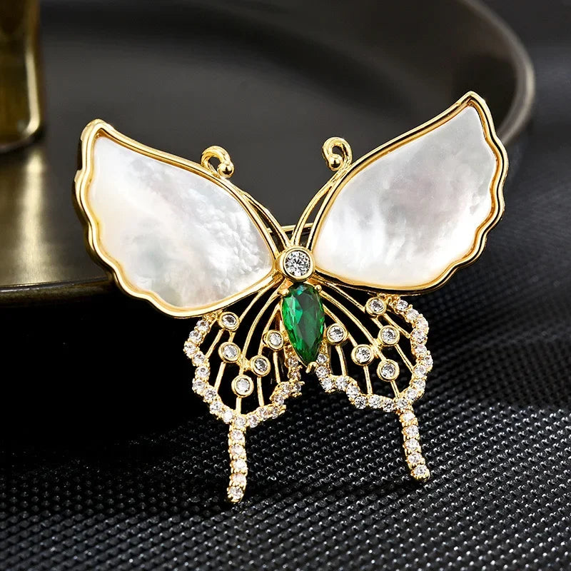 Sparkly Elegant Crystal Butterfly Pin Brooches-Rees Jewels-5-ReesJewels