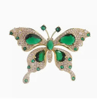 Sparkly Elegant Crystal Butterfly Pin Brooches-Rees Jewels-ReesJewels
