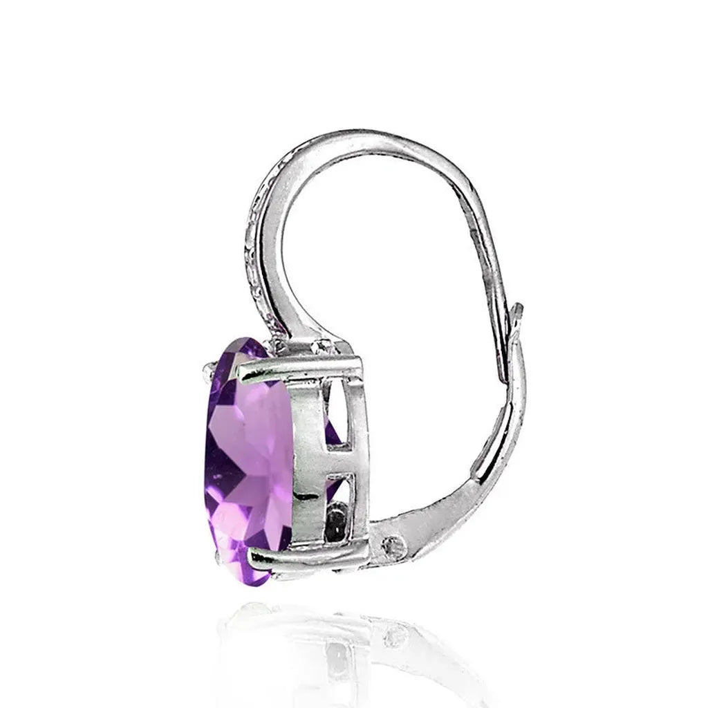 Sterling Silver Colorful Gemstone Hoop Earrings-My Store-ReesJewels