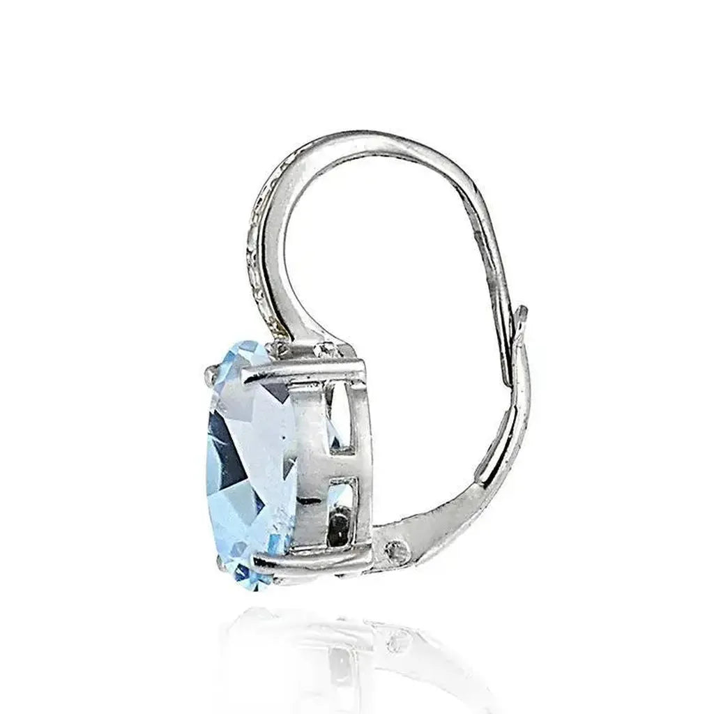 Sterling Silver Colorful Gemstone Hoop Earrings-My Store-ReesJewels