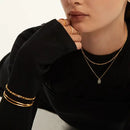 Sterling Silver Personalised Initial Collarbone Chain-My Store-ReesJewels