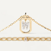 Sterling Silver Personalised Initial Collarbone Chain-My Store-ReesJewels