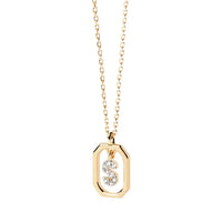 Sterling Silver Personalised Initial Collarbone Chain-My Store-Gold-S-ReesJewels
