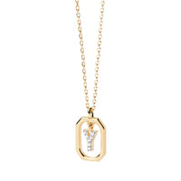 Sterling Silver Personalised Initial Collarbone Chain-My Store-Gold-Y-ReesJewels