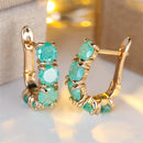 Stunning Crystal Zirconia Hoop Earrings-Rees Jewels-ReesJewels