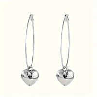 Stunning Heart Hollow Hoop Earrings-ReesJewels-ReesJewels