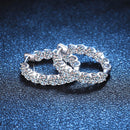 Stunning Moissanite Diamond Hoop Earrings-Rees Jewels-ReesJewels