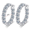 Stunning Moissanite Diamond Hoop Earrings-Rees Jewels-ReesJewels