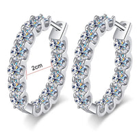 Stunning Moissanite Diamond Hoop Earrings-Rees Jewels-ReesJewels