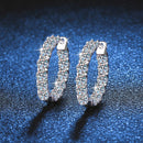 Stunning Moissanite Diamond Hoop Earrings-Rees Jewels-ReesJewels