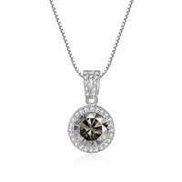 Stunning Moissanite Pendant Necklace-Rees Jewels-Gray-1ct-45cm-ReesJewels
