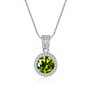 Stunning Moissanite Pendant Necklace-Rees Jewels-Yellow Green-1ct-45cm-ReesJewels