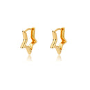 Stylish Geometric Star Hoop Earrings-ReesJewels-Gold-ReesJewels