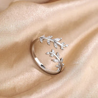 Stylish Golden Adjustable Branch Zircon Ring-ReesJewels-ReesJewels