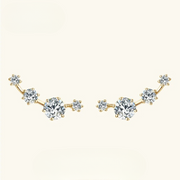 Stylish Moissanite Diamond Stud Earrings-Rees Jewels-ReesJewels