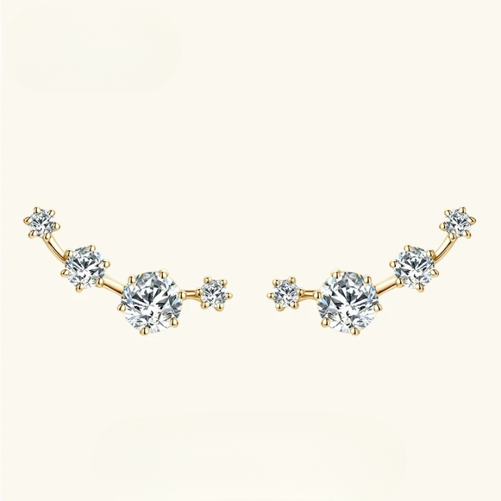 Stylish Moissanite Diamond Stud Earrings-Rees Jewels-ReesJewels