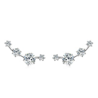 Stylish Moissanite Diamond Stud Earrings-Rees Jewels-White Gold-ReesJewels