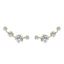 Stylish Moissanite Diamond Stud Earrings-Rees Jewels-Yellow Gold-ReesJewels