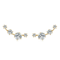 Stylish Moissanite Diamond Stud Earrings-Rees Jewels-Yellow Gold-ReesJewels