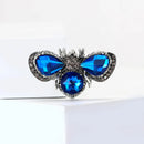 Stylish Rhinestone Crystal Bee Brooches-Rees Jewels-Blue-ReesJewels