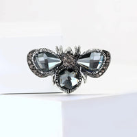 Stylish Rhinestone Crystal Bee Brooches-Rees Jewels-Gray-ReesJewels
