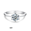 Timeless Moissanite Diamond Solitaire Ring-Rees Jewels-1ct White Gold-4-ReesJewels