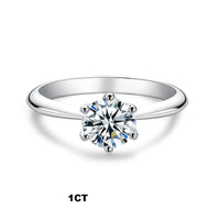 Timeless Moissanite Diamond Solitaire Ring-Rees Jewels-1ct White Gold-4-ReesJewels
