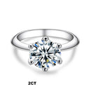 Timeless Moissanite Diamond Solitaire Ring-Rees Jewels-2ct White Gold-4-ReesJewels