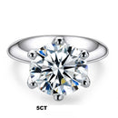 Timeless Moissanite Diamond Solitaire Ring-Rees Jewels-5ct White Gold-4-ReesJewels