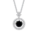 Timeless Moissanite Pendant Necklace-Rees Jewels-Black-1ct-45cm-ReesJewels