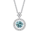 Timeless Moissanite Pendant Necklace-Rees Jewels-Blue-1ct-45cm-ReesJewels