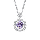 Timeless Moissanite Pendant Necklace-Rees Jewels-Light Purple-1ct-45cm-ReesJewels