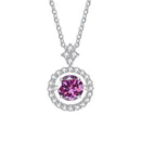 Timeless Moissanite Pendant Necklace-Rees Jewels-Pink-1ct-45cm-ReesJewels