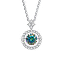 Timeless Moissanite Pendant Necklace-Rees Jewels-Rainbow-1ct-45cm-ReesJewels